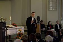 Dr. Rüdiger Sachau, Direktor der Evangelischen Akademie zu Berlin, während der Liturgie ©Foto Monika Lawrenz